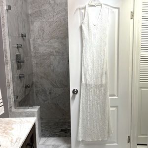 Bebe White Lace Maxi Dress